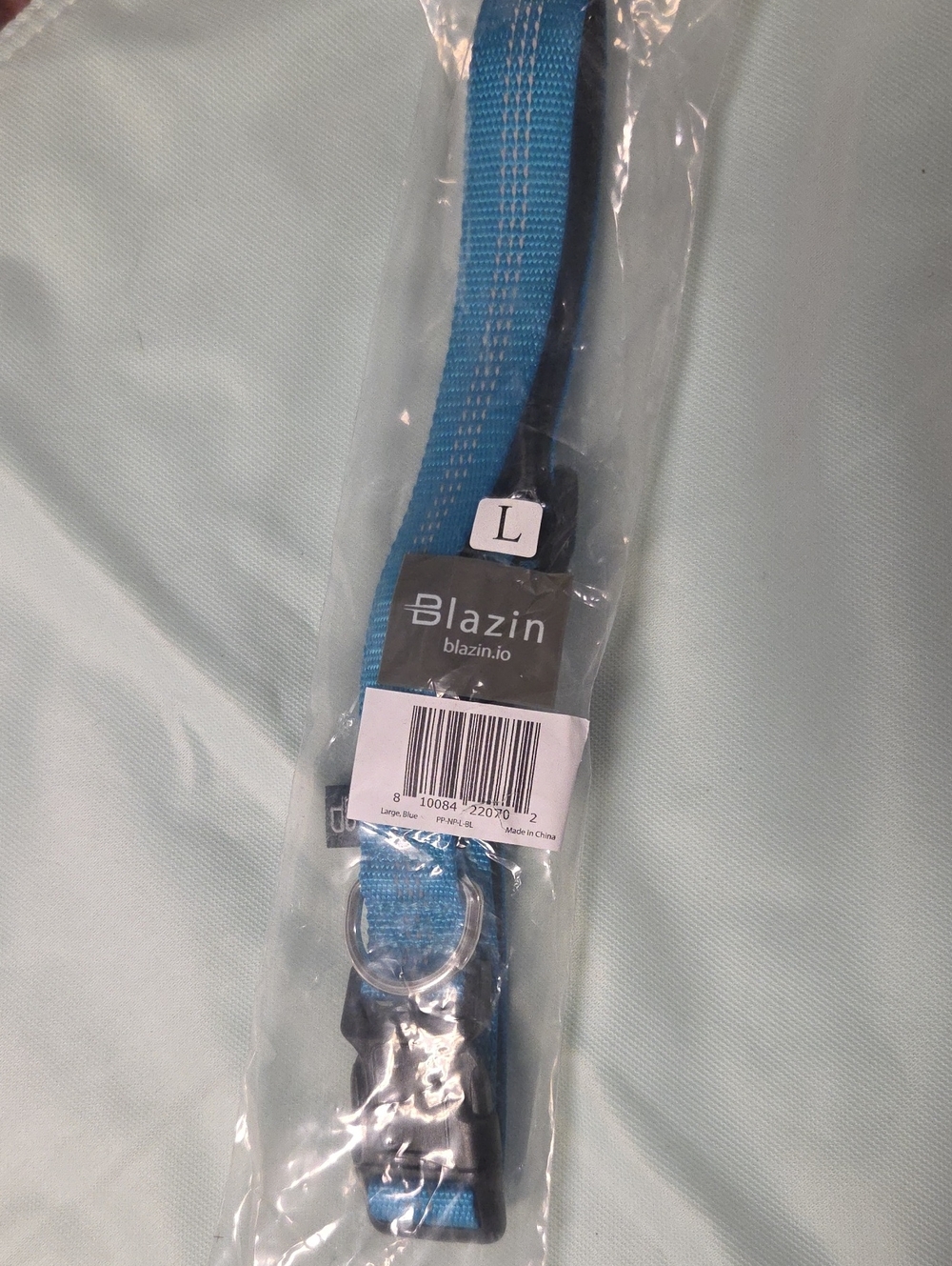 Blazin Large Blue Dog Collar